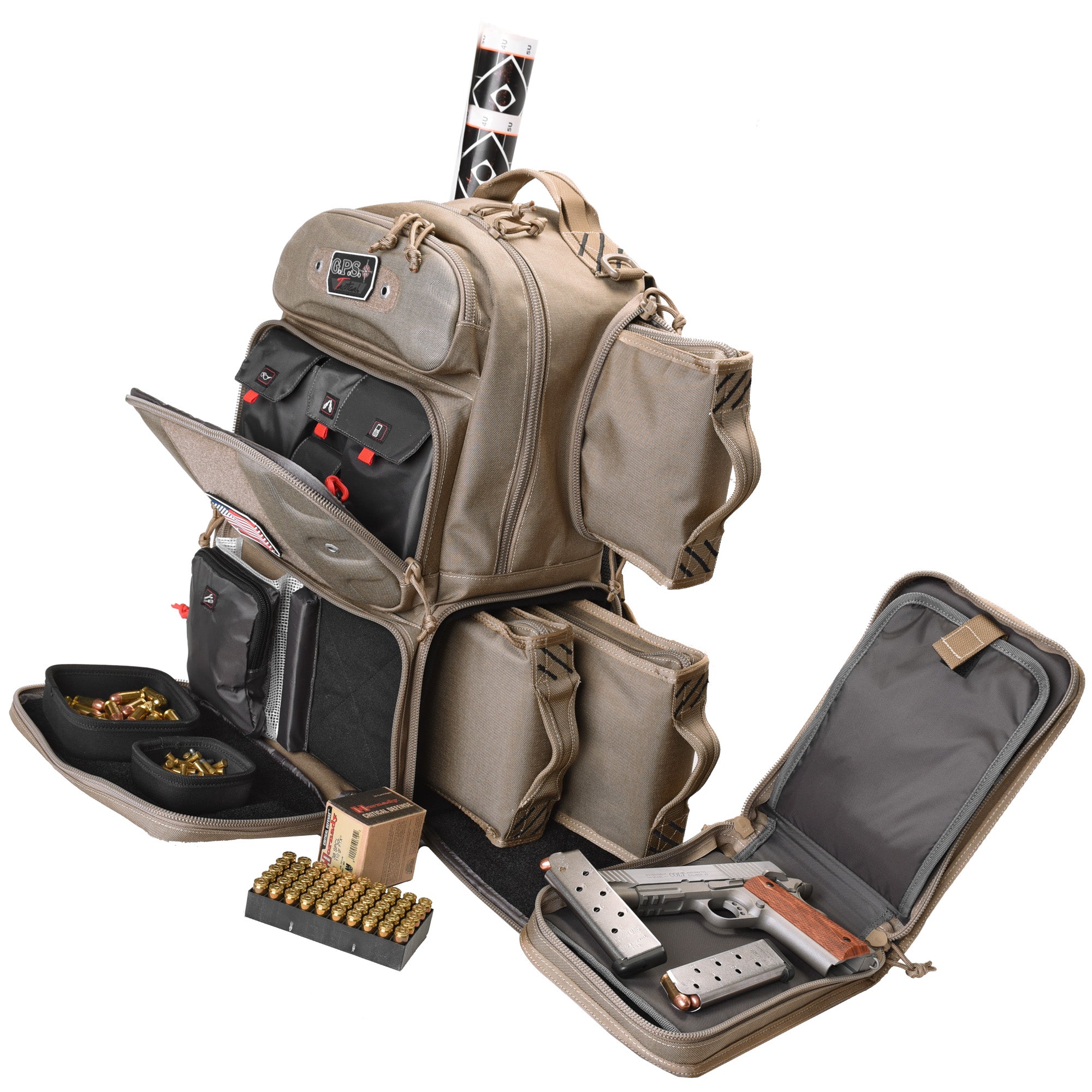 GPS, Tactical, Range Bag, Tan, Soft, Tall
