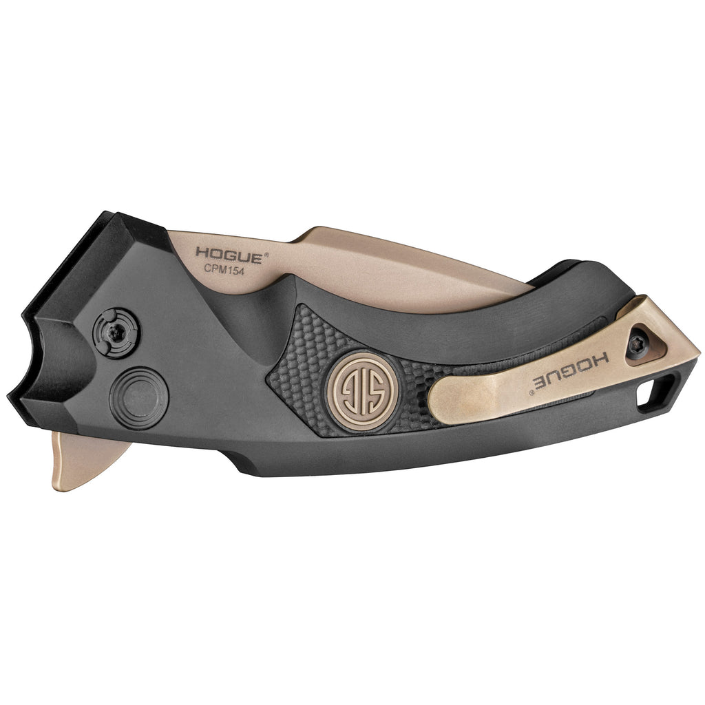 Hogue, X5, SIG Emperor Scorpion, Folding Knife, CPM-154, Plain Edge, Spear Point Blade with Flipper, 3.5", Flat Dark Earth
