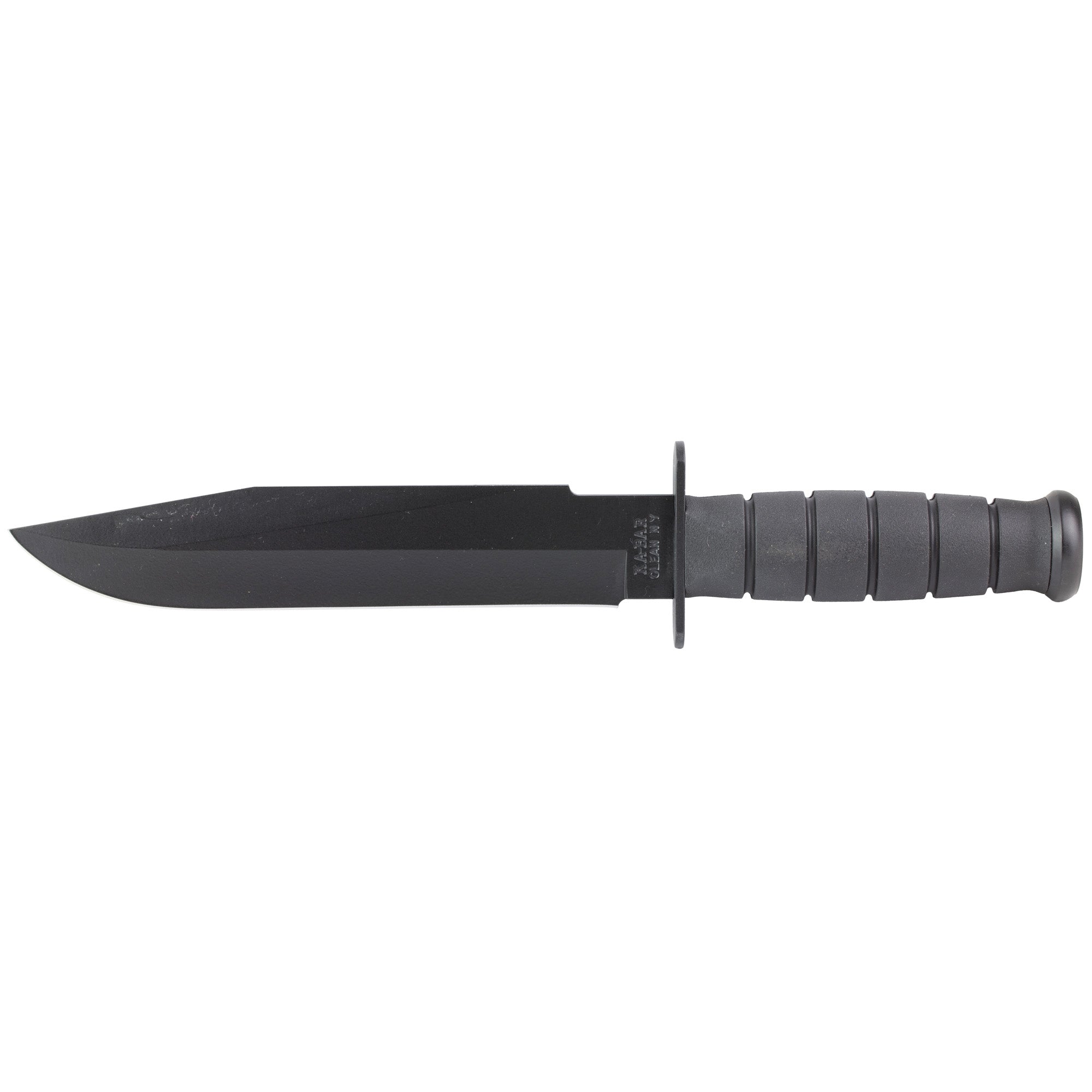 KA-BAR Knives, KA-BAR, Fighter, Fixed Blade Knife, 8" Blade Length, 12.8" Overall Length, Clip Point, 1095 Cro-Van Steel, Matte Finish, Black, Includes Plastic Sheath
