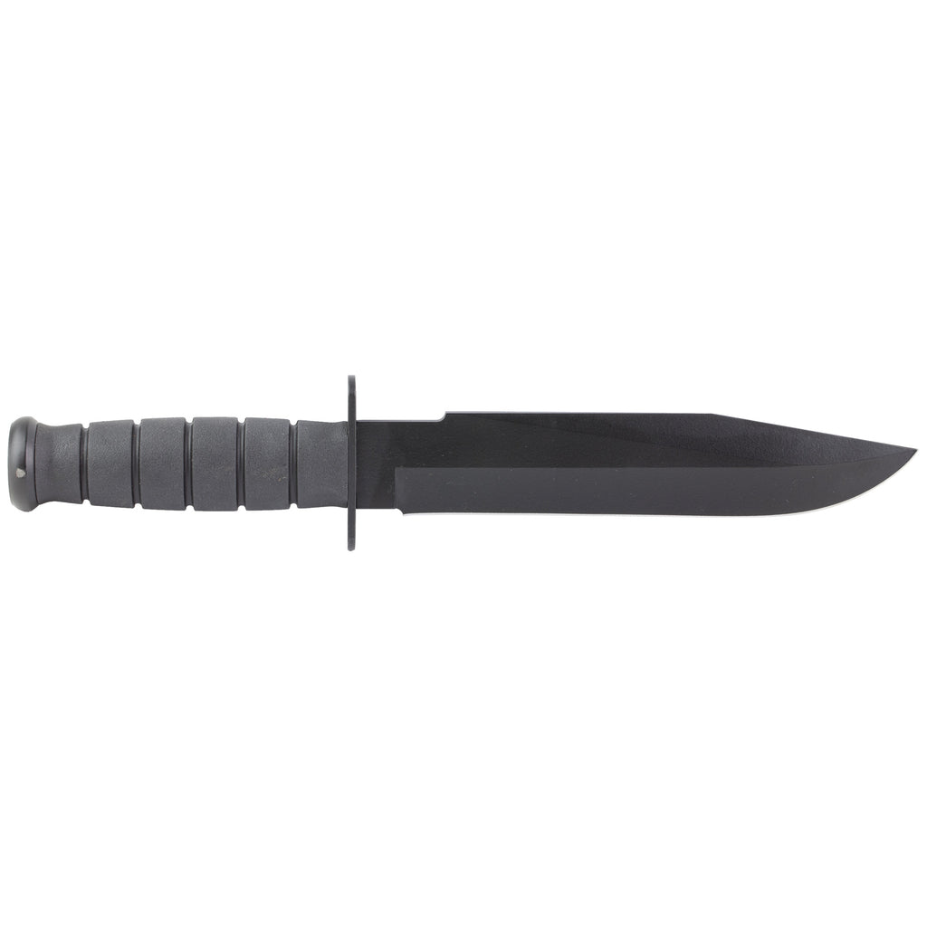 KA-BAR Knives, KA-BAR, Fighter, Fixed Blade Knife, 8" Blade Length, 12.8" Overall Length, Clip Point, 1095 Cro-Van Steel, Matte Finish, Black, Includes Plastic Sheath
