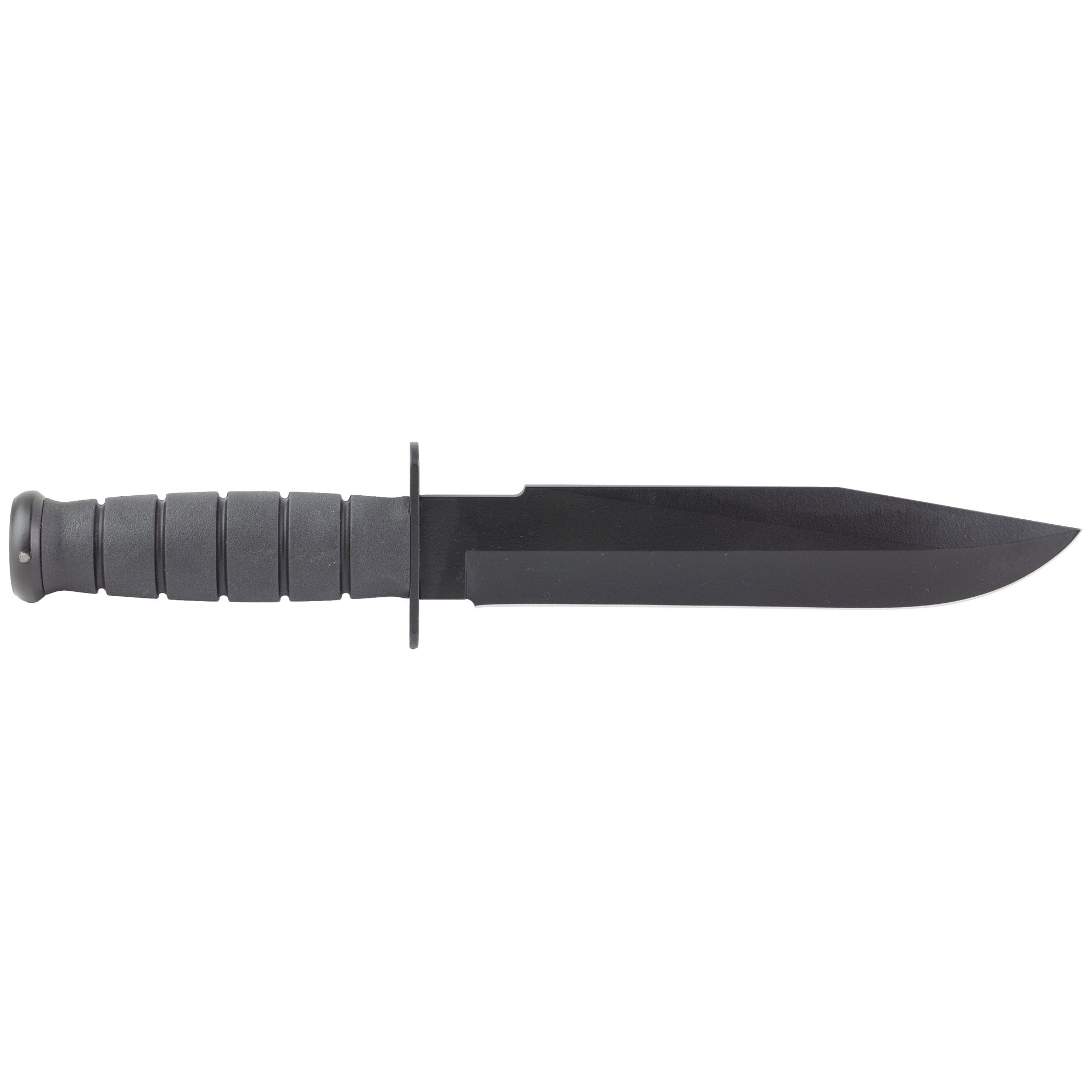 KA-BAR Knives, KA-BAR, Fighter, Fixed Blade Knife, 8" Blade Length, 12.8" Overall Length, Clip Point, 1095 Cro-Van Steel, Matte Finish, Black, Includes Plastic Sheath