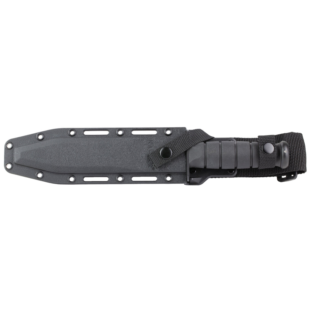 KA-BAR Knives, KA-BAR, Fighter, Fixed Blade Knife, 8" Blade Length, 12.8" Overall Length, Clip Point, 1095 Cro-Van Steel, Matte Finish, Black, Includes Plastic Sheath