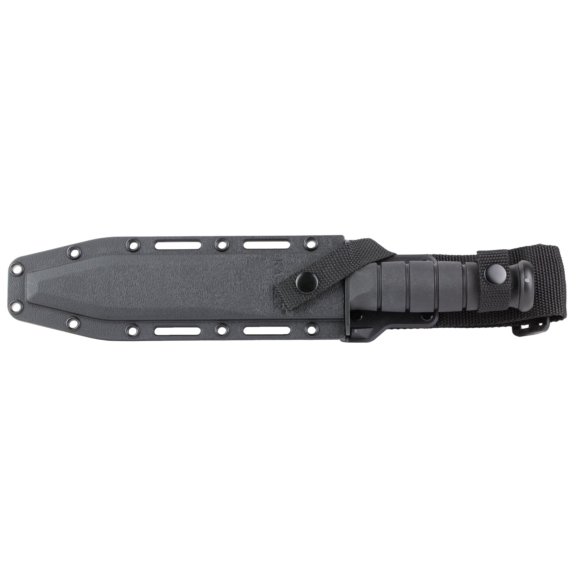 KA-BAR Knives, KA-BAR, Fighter, Fixed Blade Knife, 8" Blade Length, 12.8" Overall Length, Clip Point, 1095 Cro-Van Steel, Matte Finish, Black, Includes Plastic Sheath