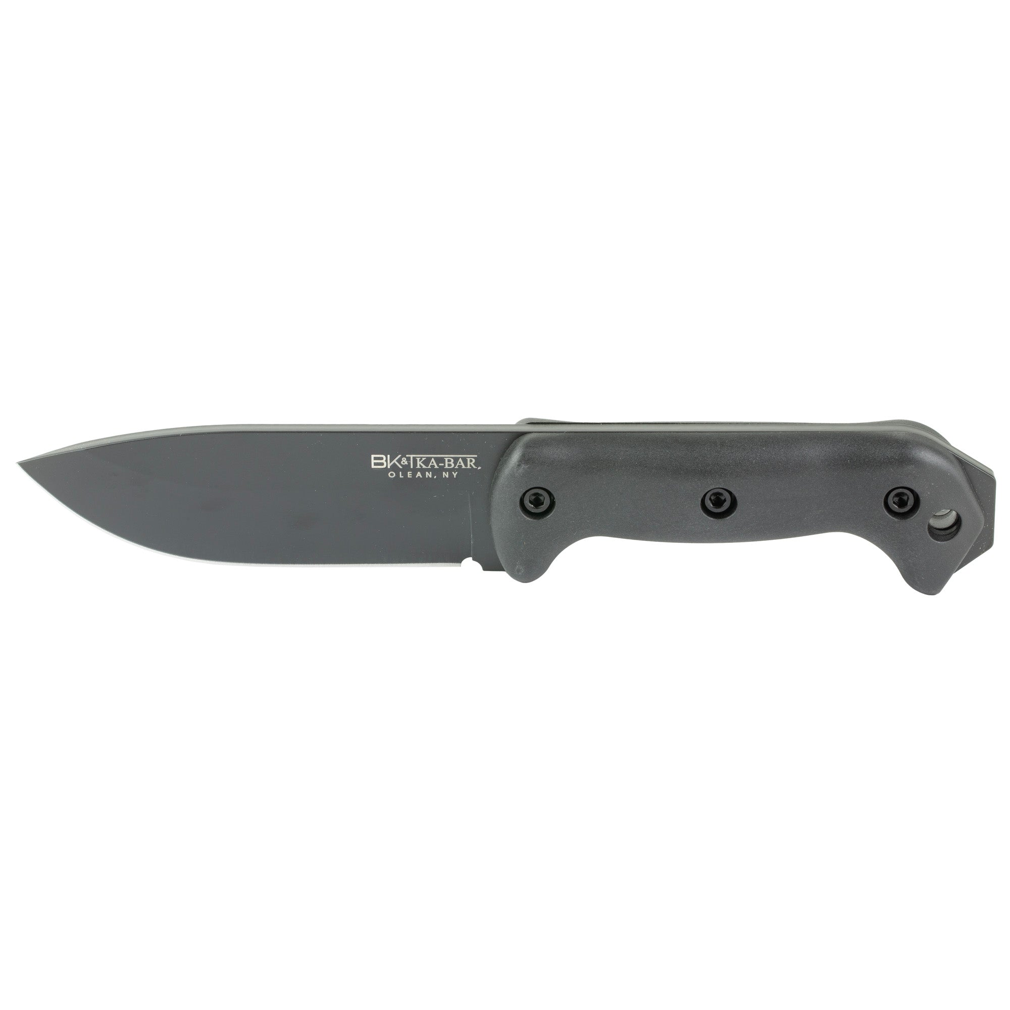KA-BAR Knives, Becker Campanion, Fixed Blade Knife, 5.25" Blade Length, 10.5" Overall Length, Drop Point, Plain Edge, 1095 Cro-Van Black Blade, Black Ultramid Handle, Includes Molle Compatible Plastic Sheath