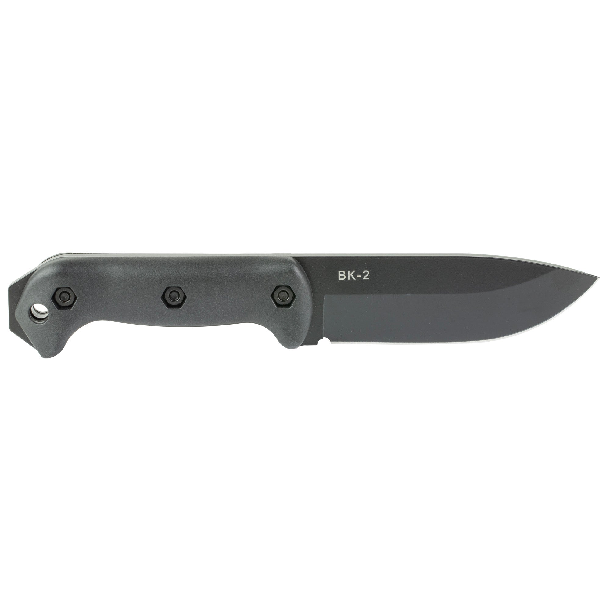 KA-BAR Knives, Becker Campanion, Fixed Blade Knife, 5.25" Blade Length, 10.5" Overall Length, Drop Point, Plain Edge, 1095 Cro-Van Black Blade, Black Ultramid Handle, Includes Molle Compatible Plastic Sheath