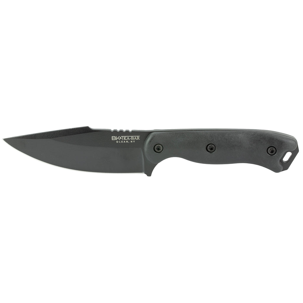 KA-BAR Knives, Becker Harpoon, Fixed Blade Knife, 4.5" Blade Length, 9.375" Overall Length, Drop Point, 1095 Cro-Van Steel, Matte Finish, Black, Includes Plastic Sheath