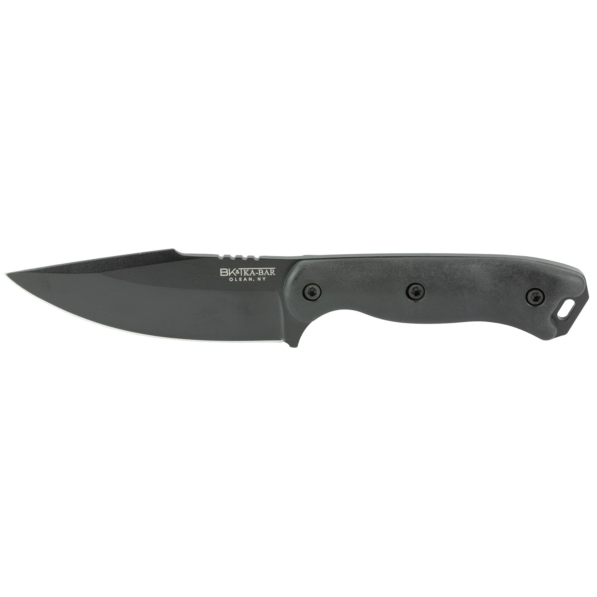 KA-BAR Knives, Becker Harpoon, Fixed Blade Knife, 4.5" Blade Length, 9.375" Overall Length, Drop Point, 1095 Cro-Van Steel, Matte Finish, Black, Includes Plastic Sheath