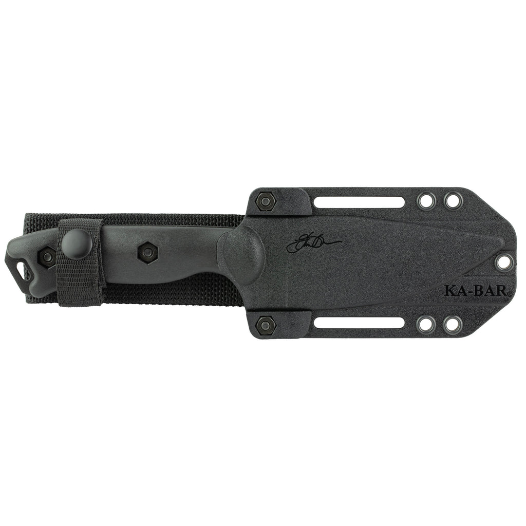 KA-BAR Knives, Becker Harpoon, Fixed Blade Knife, 4.5" Blade Length, 9.375" Overall Length, Drop Point, 1095 Cro-Van Steel, Matte Finish, Black, Includes Plastic Sheath