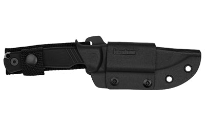Kershaw, Pack Mule, Fixed Blade Knife, 3.9" Clip Point Blade, N690 Blade Steel, 8.4" Overall Length, Satin Working Finish, Silver Blade, Black G10 Handle, Includes Sheath