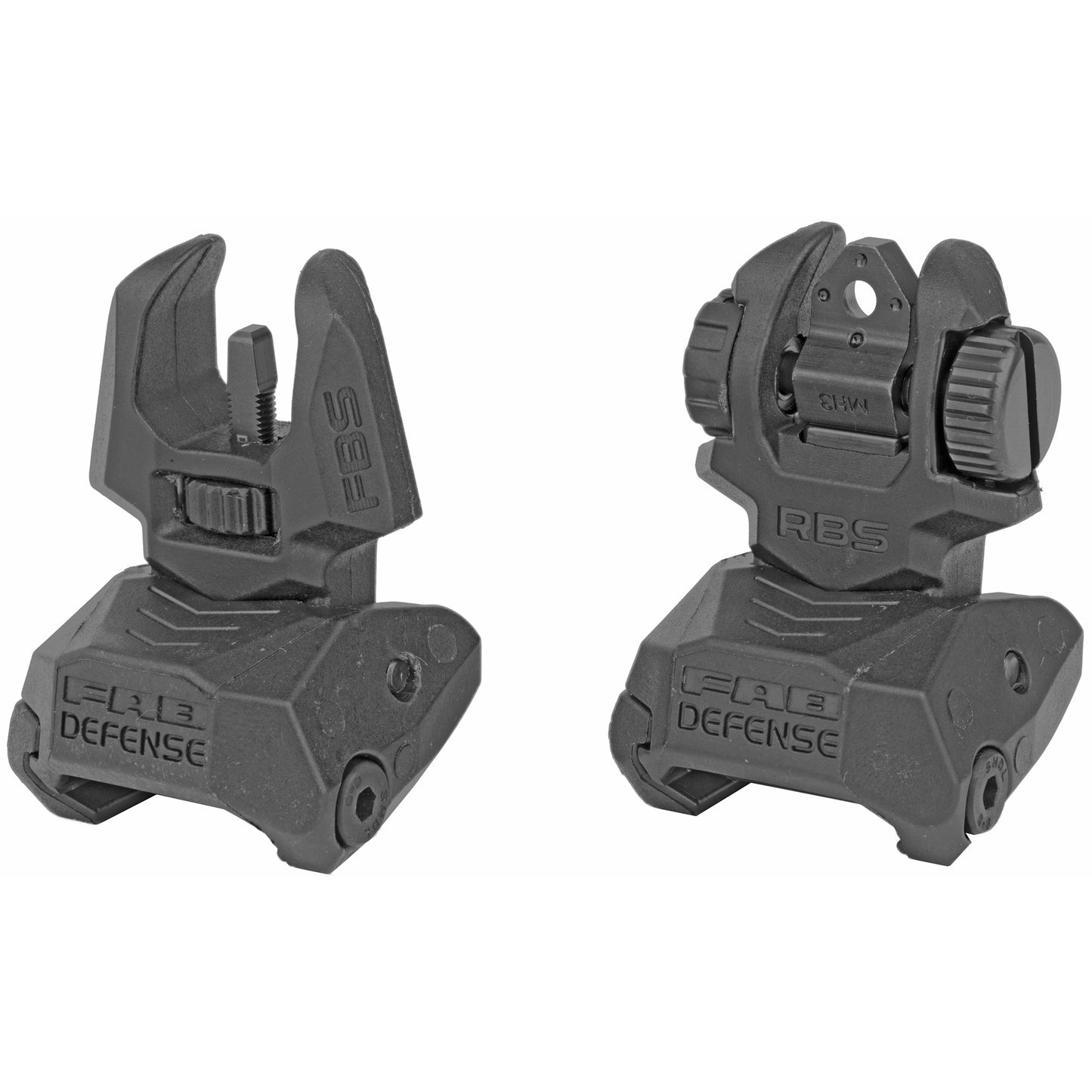 Meprolight, FRBS, Flip Backup Sights, 4 Dot Rear, Orange Hyper Bright Front, Fits Picatinny Rail, Black
