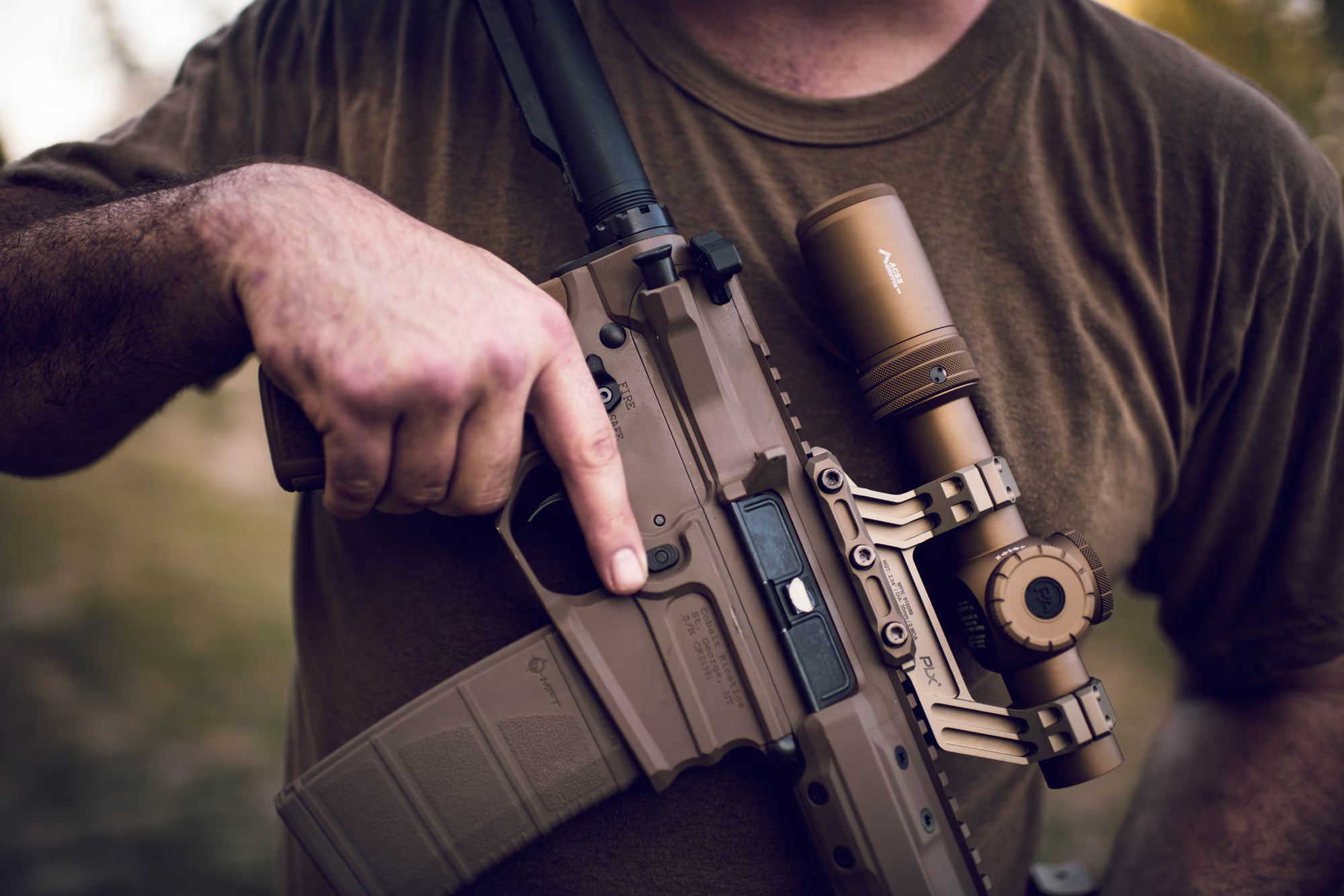 Primary Arms Compact PLxC 1-8X24 FFP Rifle Scope - Illuminated ACSS Griffin MIL M8 Reticle - Flat Dark Earth