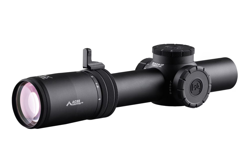 Primary Arms Compact PLxC 1-8X24 FFP Rifle Scope - Illuminated ACSS Griffin MIL M8 Reticle