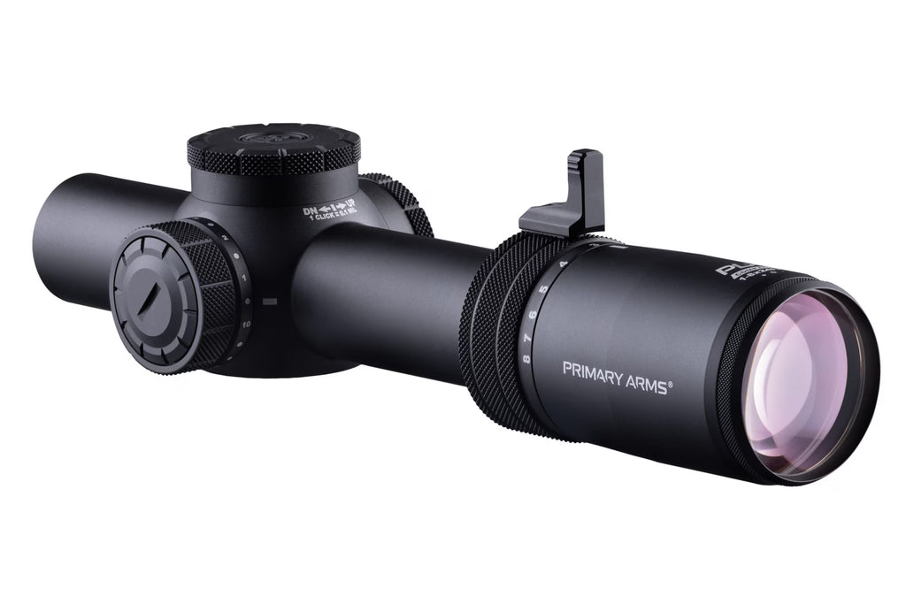 Primary Arms Compact PLxC 1-8x24 FFP Rifle Scope - Illuminated ACSS Raptor M8 Reticle - 5.56 / .308 - Meter