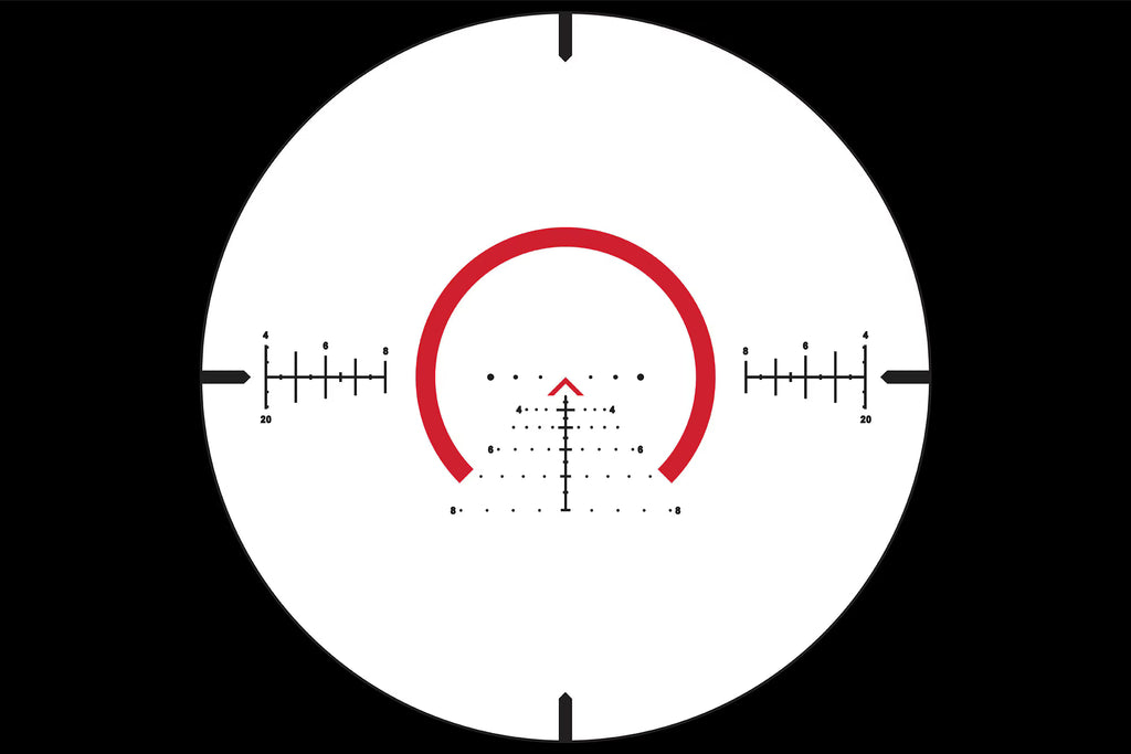 Primary Arms Compact PLxC 1-8x24 FFP Rifle Scope - Illuminated ACSS Raptor M8 Reticle - 5.56 / .308 - Meter
