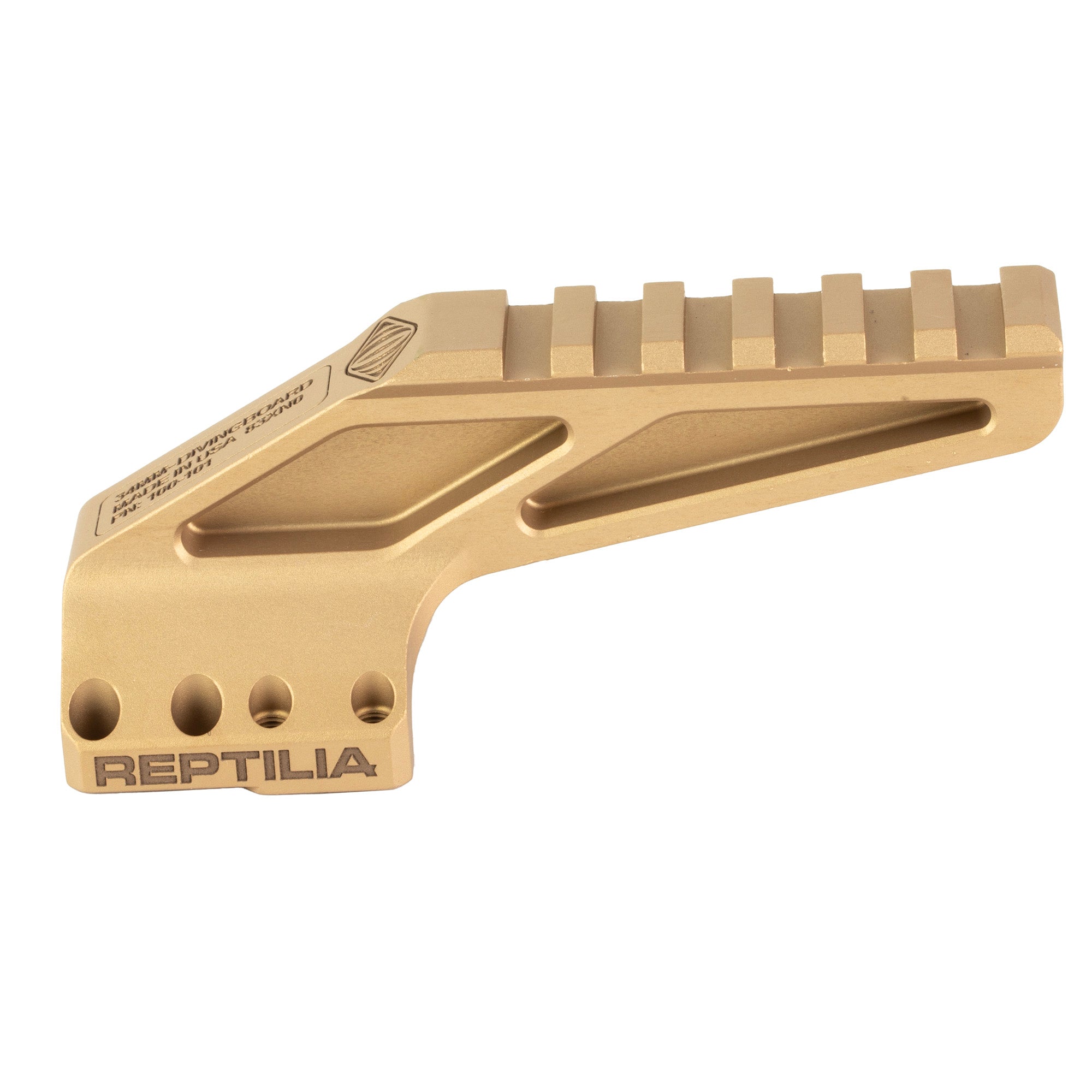 Reptilia, ROF-Diving Board, Mount, Fits AUS and Geissele Super Precision, 34mm, Anodized Finish, Flat Dark Earth