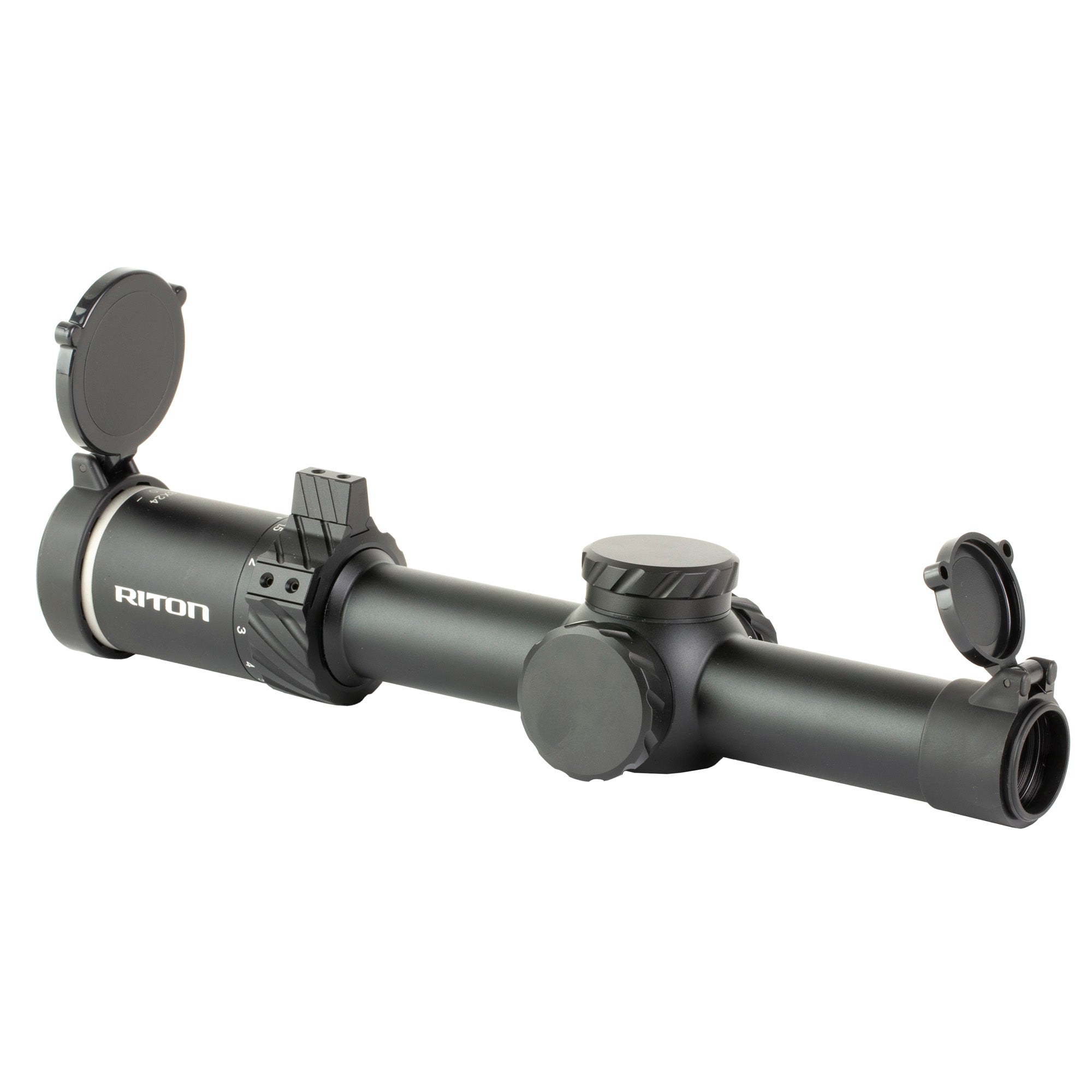Riton Optics, 3 Series TACTIX, Rifle Scope, 1-8X24mm, 30mm Tube, OT Illuminated Reticle, Second Focal Plane, Black