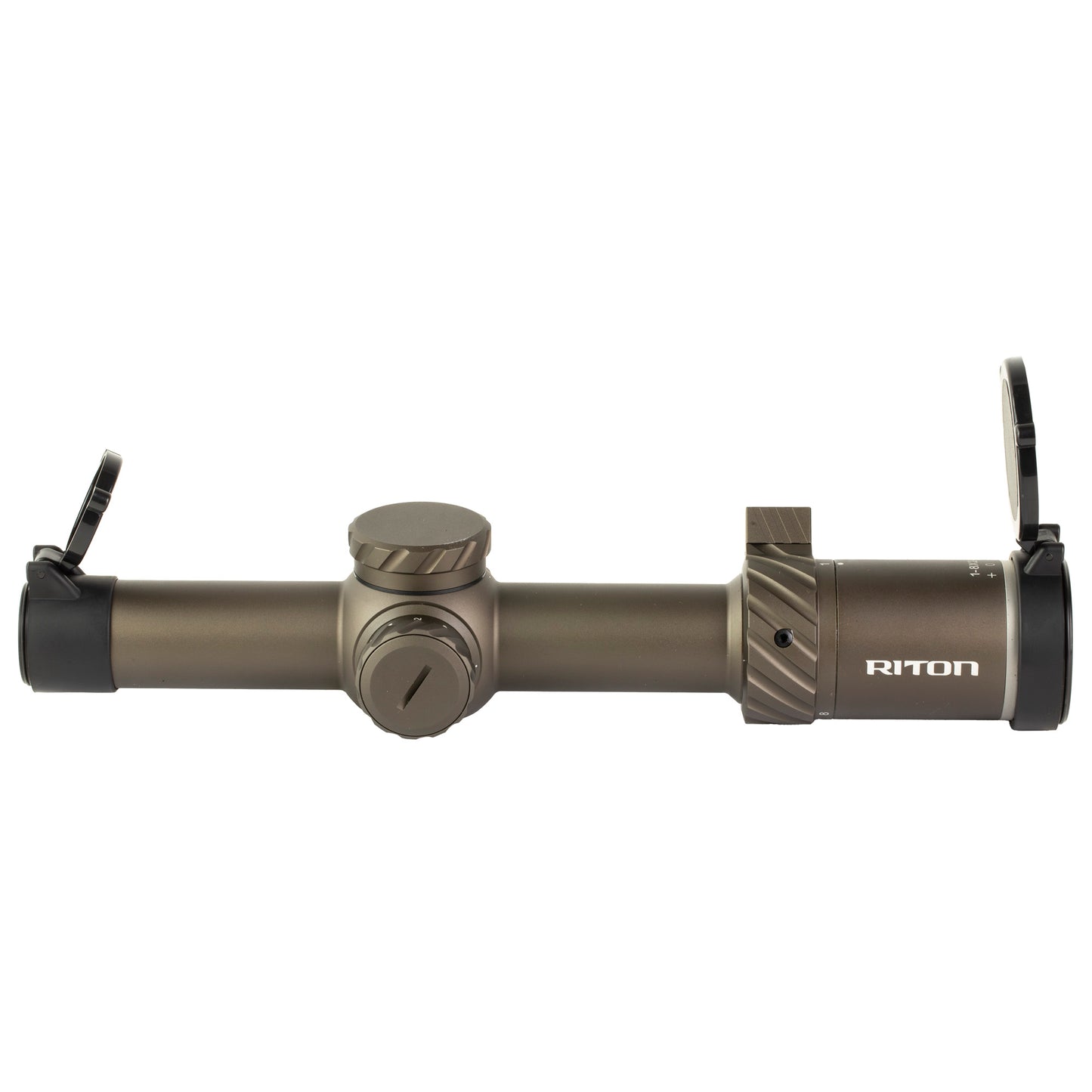 Riton Optics, 3 Series Tactix, Rifle Scope, 1-8X24mm, 30mm Tube, OT Illuminated Reticle, Second Focal Plane, Flat Dark Earth