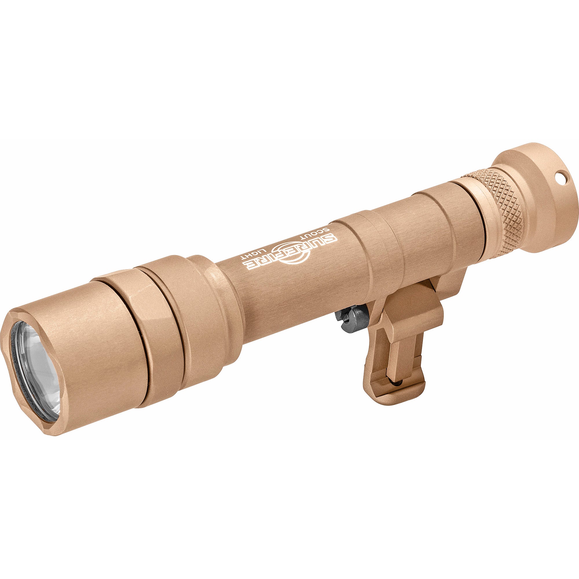 Surefire, M640U Scout Pro Flashlight, LED, 1000 Lumens, Tan Finish, 1913 Picatinny Mount installed, MLOK Mount included, Z68 On/Off Tailcap