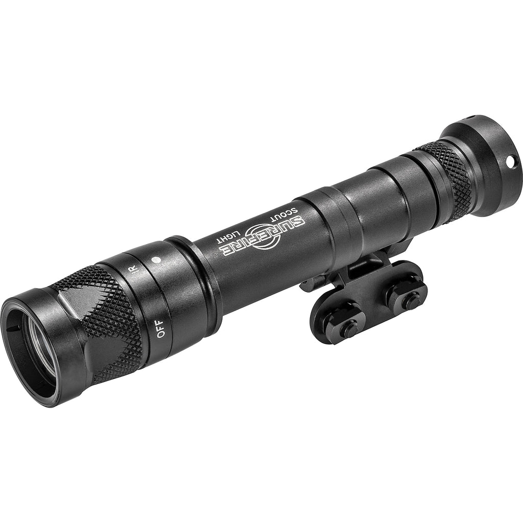 Surefire, M640V Scout Pro Flashlight, LED, 350 Lumens White Light/120mW of IR, Black Finish, 1913 Picatinny Mount installed, MLOK Mount included, Z68 On/Off Tailcap