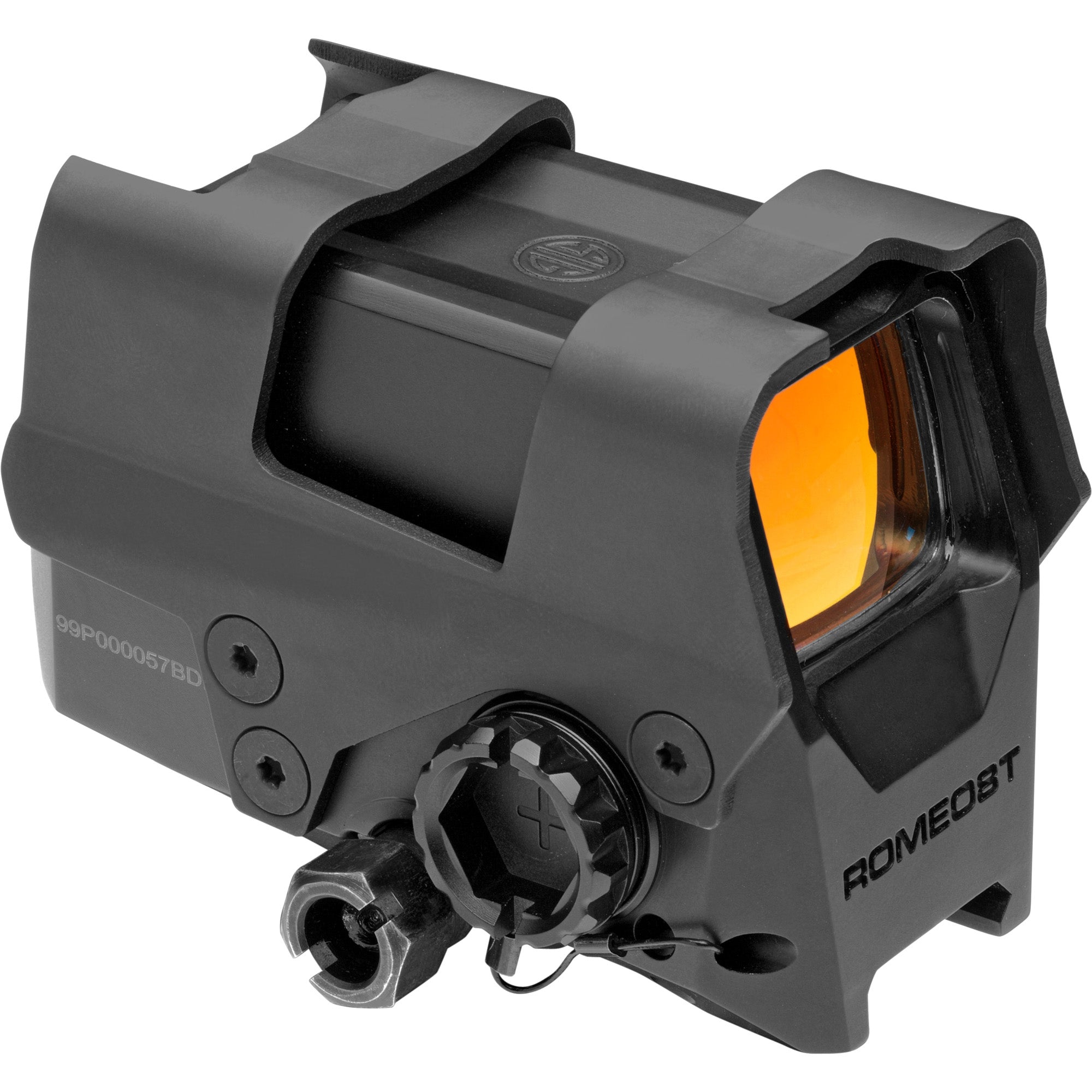 Sig Sauer, Romeo 8 Red Dot Sight, Ballistic Circle Dot, 1X38mm, 65MOA & 2MOA, .5 MOA Adjustment, With Lens Covers and 1/2 Hex Bolt Mount, Titanium Protective Shroud, Black Finish