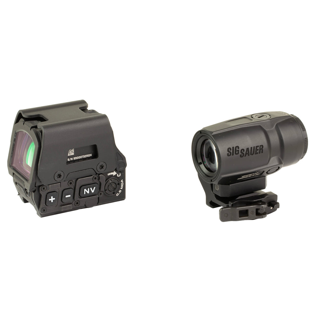 Sig Sauer, Romeo 8T AMR/Juliet Magnifier Combo, Red Dot Sight, 40MM Objective, 3X Magnifier, QBCD 2.0 Reticle, Matte Finish, Black