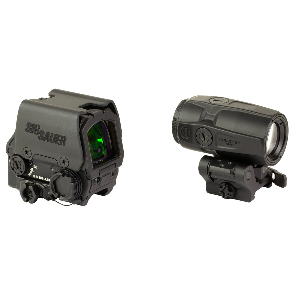 Sig Sauer, Romeo 8T AMR/Juliet Magnifier Combo, Red Dot Sight, 40MM Objective, 3X Magnifier, QBCD 2.0 Reticle, Matte Finish, Black