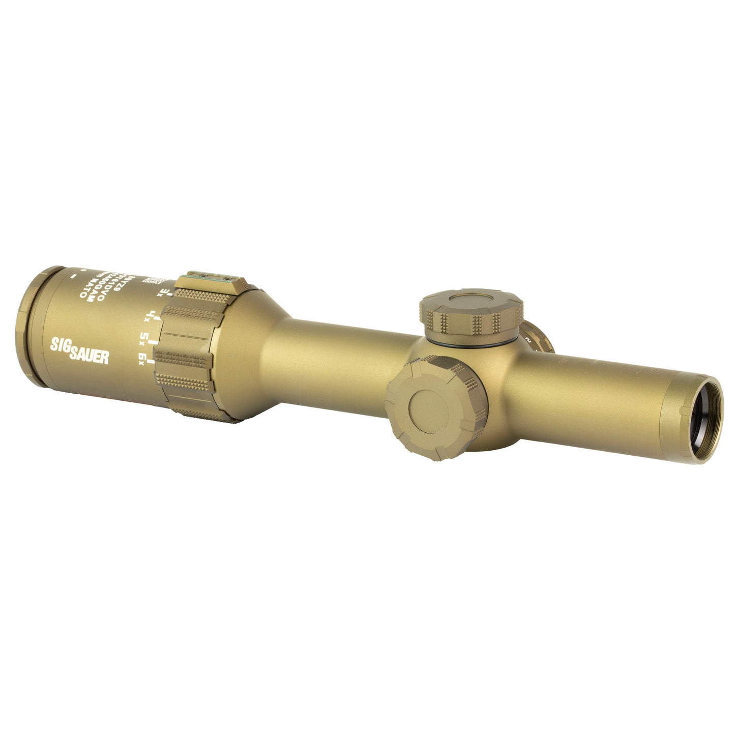 Sig Sauer, TANGO 6T, Rifle Scope, 1-6X24mm, First Focal Plane, DWLR 556 Illuminated Reticle, Capped Turrant, Flat Dark Earth, Includes Power Selector Throw Lever, Direct View Optic