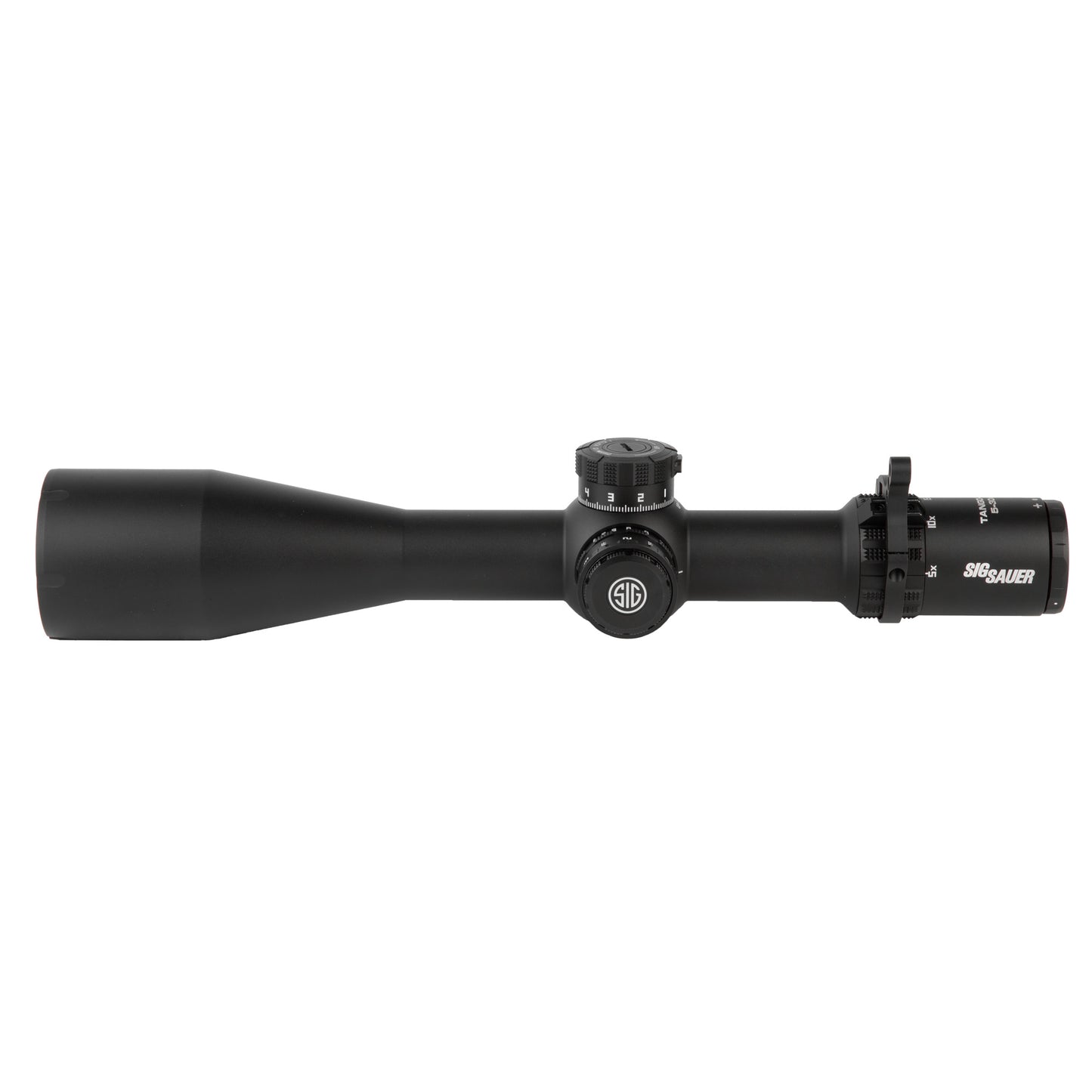 Sig Sauer, TANGO DMR, Rifle Scope, 5-30X56mm, First Focal Plane, MRAD Milling 2.0 Illuminated Reticle, Side Focus, 34mm, 0.1 MRAD Adjustable, Black