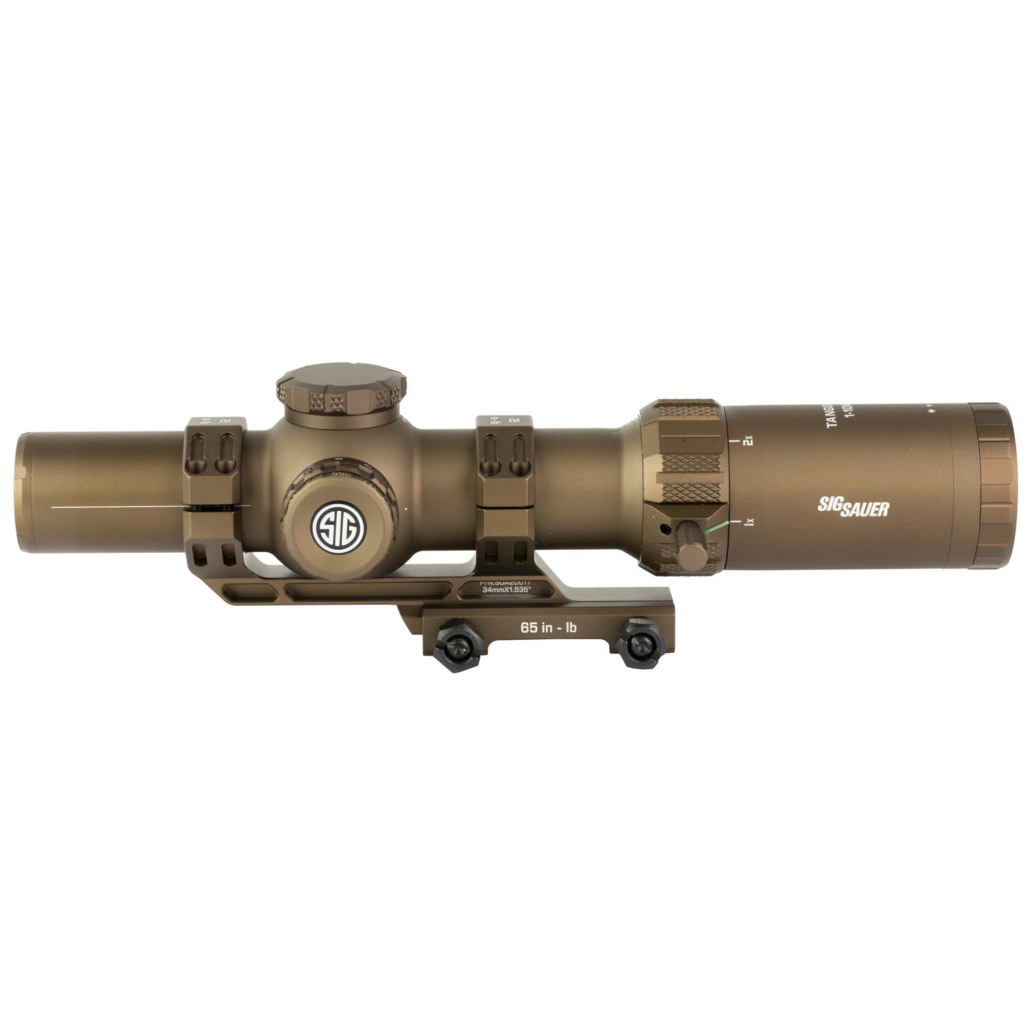 Sig Sauer, Tango MSR, Rifle Scope, 1-10X26, BDC10 Illuminated Reticle, First Focal Plane, 34mm Main Body Tube, Matte Finish, Coyote Brown, Includes Alpha MSR Mount and Flip Back Covers