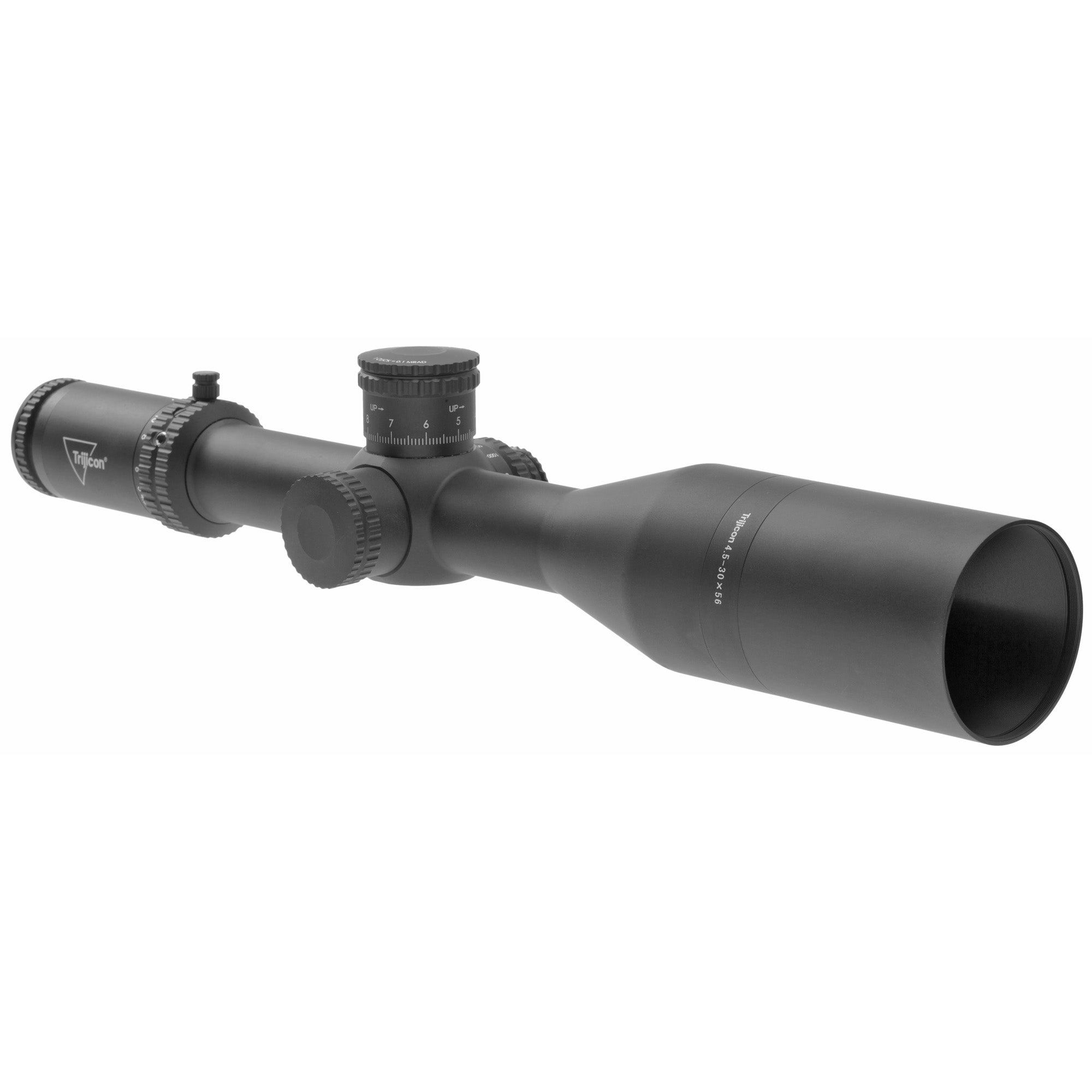 Trijicon, Tenmile 4.5-30x56mm FFP Long-Range Riflescope with Red/Green MRAD Precision Tree, 34mm Tube, Matte Black, Exposed Elevation Adjuster with Return to Zero Feature