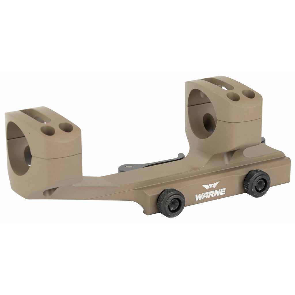 Warne, Quick Detach Cantilever Mount, 30mm, Fits AR Rifles, Extended Skeletonized, Dark Earth Finish