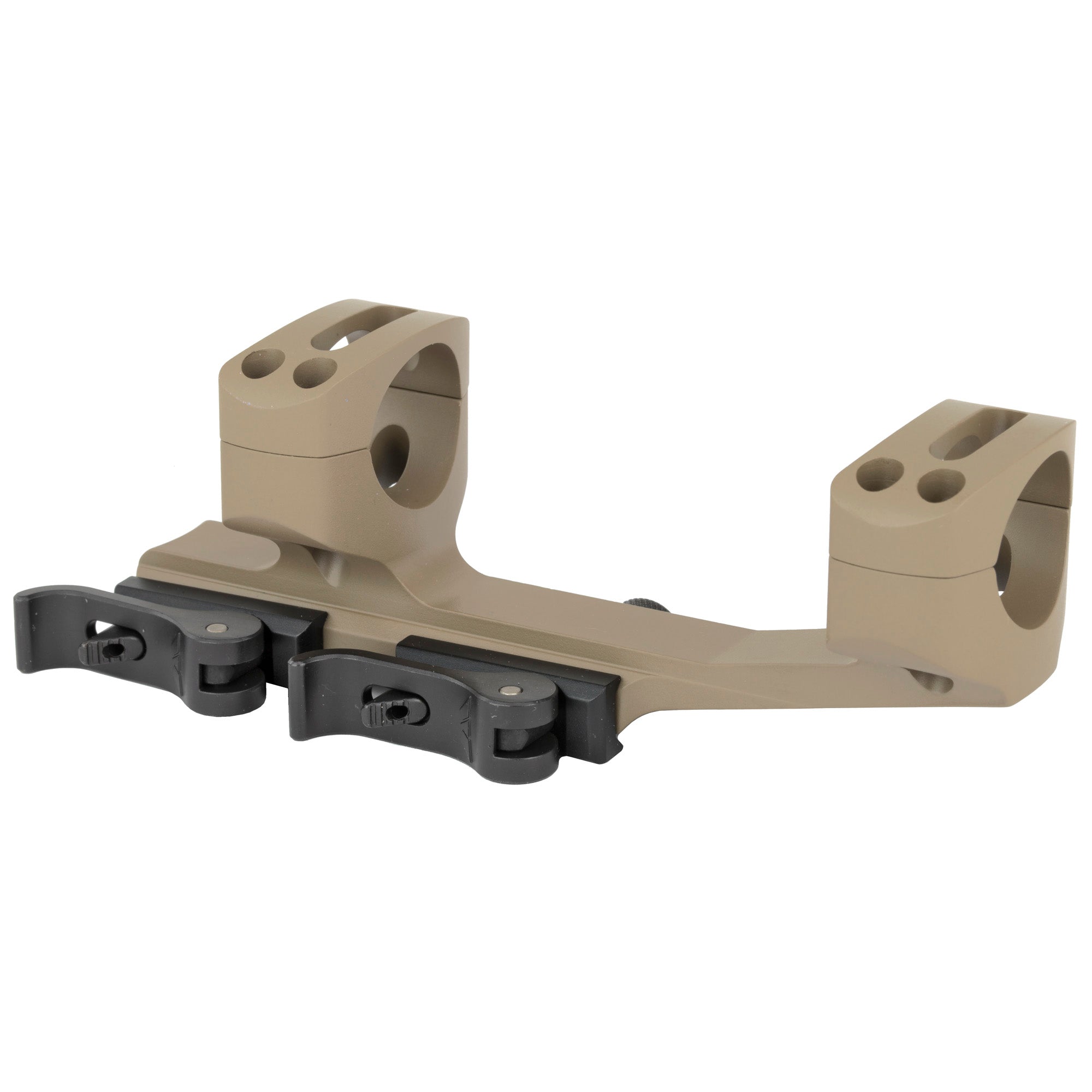 Warne, Quick Detach Cantilever Mount, 30mm, Fits AR Rifles, Extended Skeletonized, Dark Earth Finish