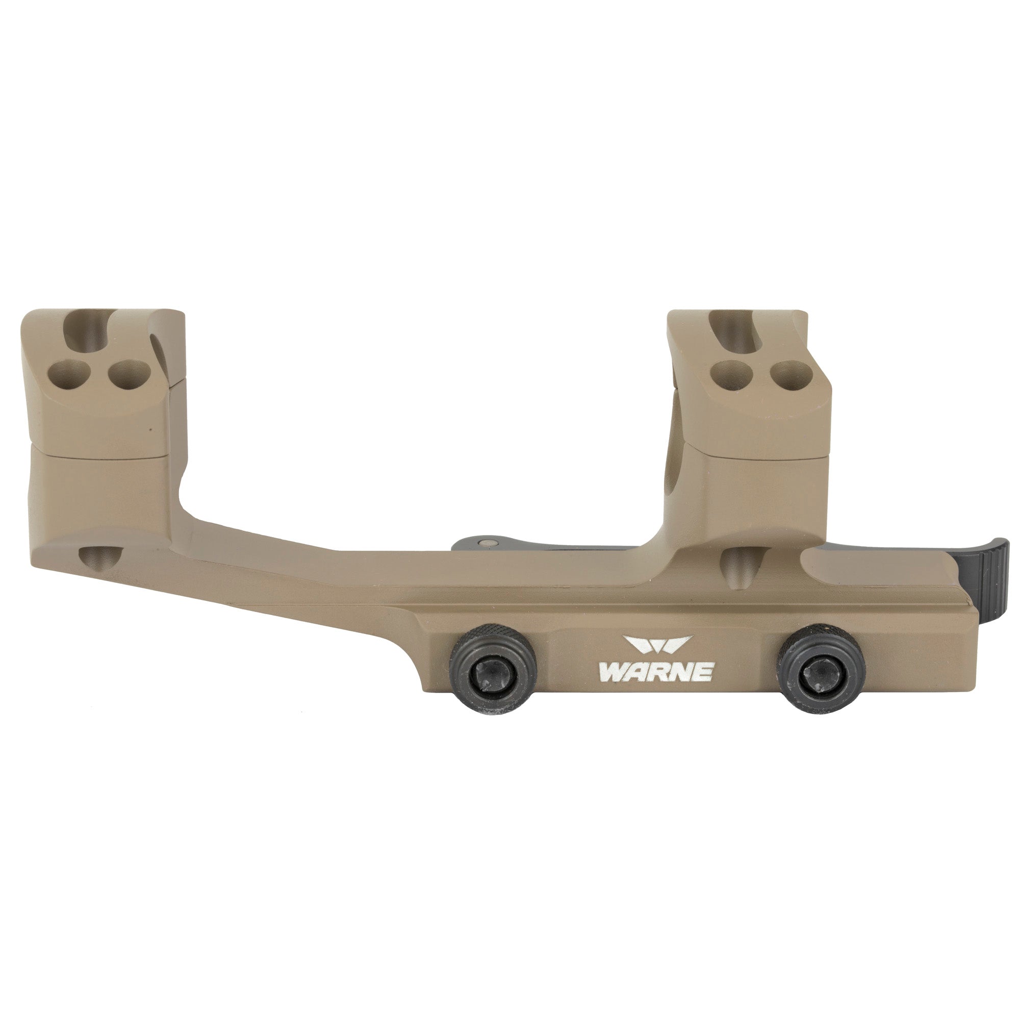 Warne, Quick Detach Cantilever Mount, 30mm, Fits AR Rifles, Extended Skeletonized, Dark Earth Finish
