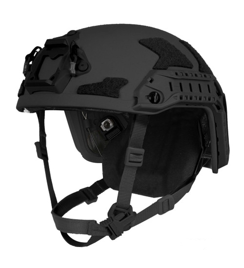 The New FAST SF is Ops-Core's lightest weight ballistic helmet system yet. This weight reduction is enabled by the introduction of three new subsystems: the next-generation FAST SF ballistic shell, the LockDown Liner, and the Head-Loc Flex chinstrap.